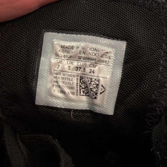 Converse Textured Black High-Tops - Picture 6 of 6